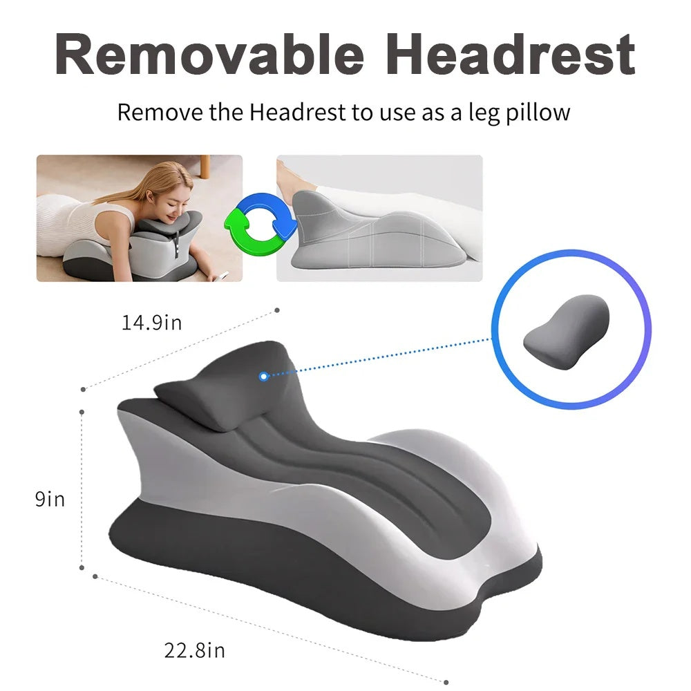Multifunctional Memory Foam Reading Pillow – Prone Headrest & Arm Support with Removable Cover