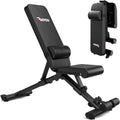 Adjustable Weight Bench, 660LB Capacity Foldable Workout Bench, Incline Flat Bench Press for Home Gym, Dual-Frame Strength Training Bench, No Assembly Required, Wider Seat