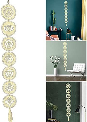 Bohemian Wooden Moon Phase & Healing Meditation Wall Hanging (120 cm)