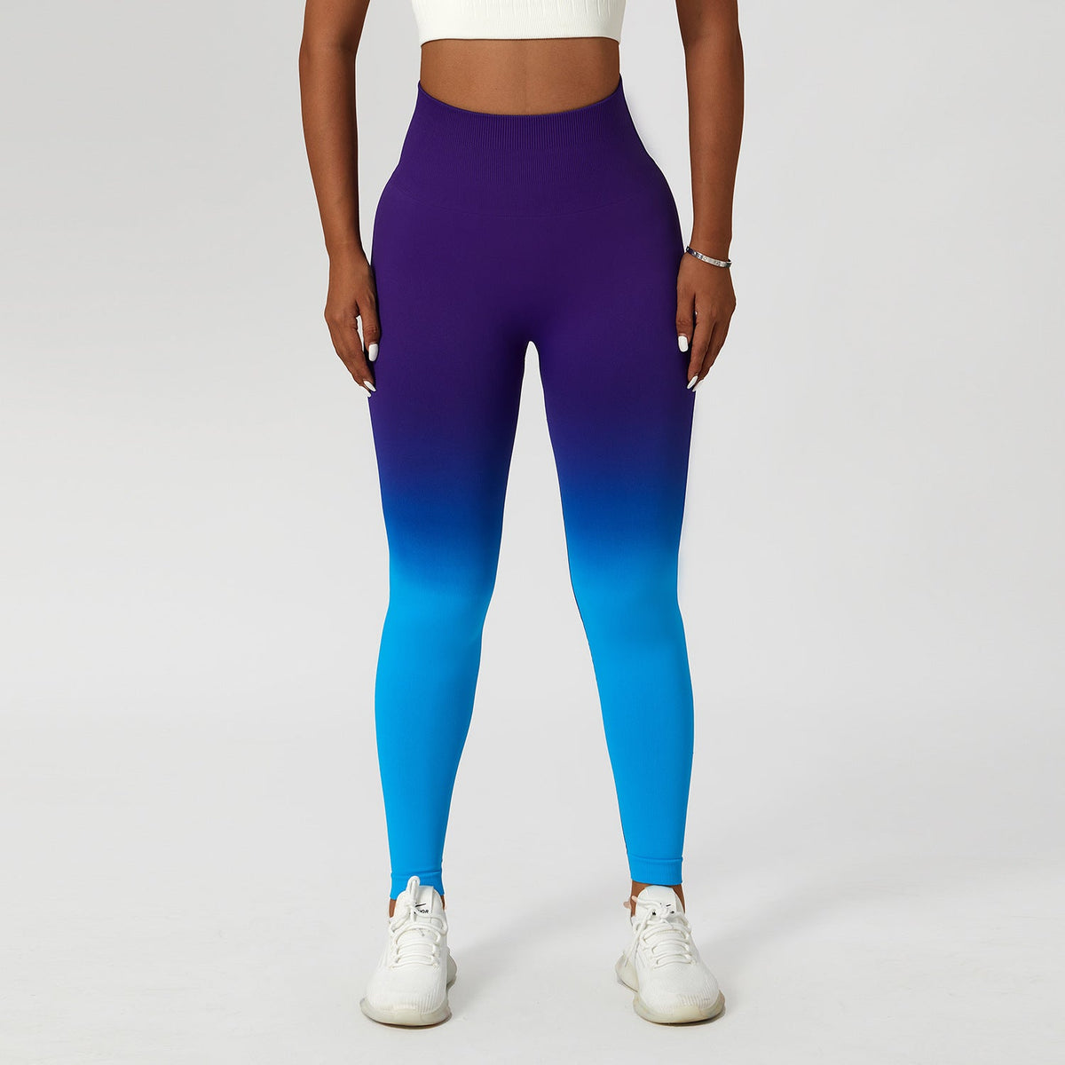 Gradient Fitness High Waist Sportswear Tight Outdoor Pants