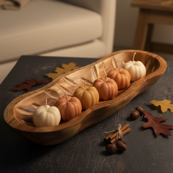 Acorn Sculpture Candle | Rustic Candle | Autumn Candle