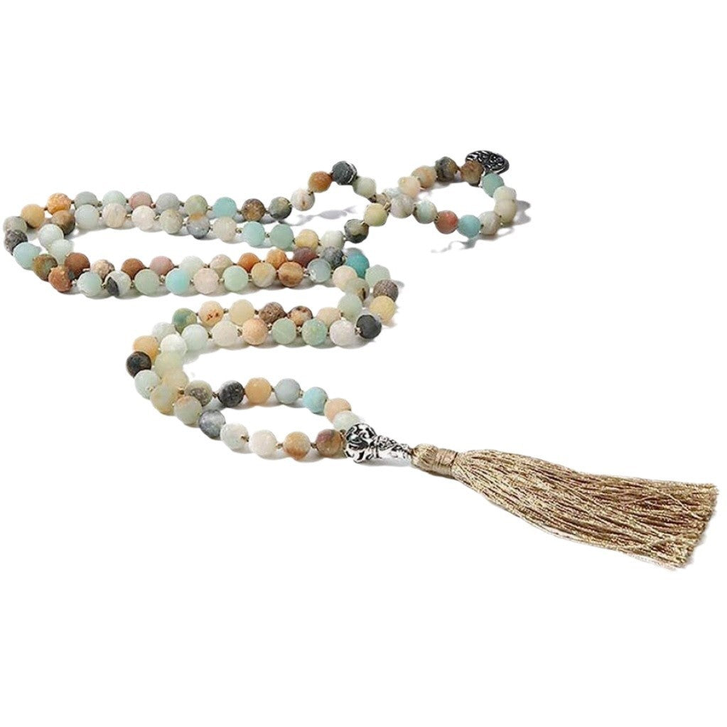 THE TRAVELER'S COLLECTION: 108 Stone Tassel Necklace