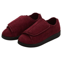 Silvert s Women’s Double-Extra Wide Easy Closure Slipper For Seniors 11 Wine