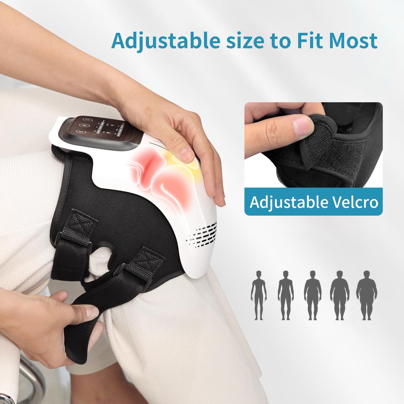 Intelligent Kneading Heating Knee Massager Rechargeable Pain Relief Infrared Laser Vibration Knee Massager
