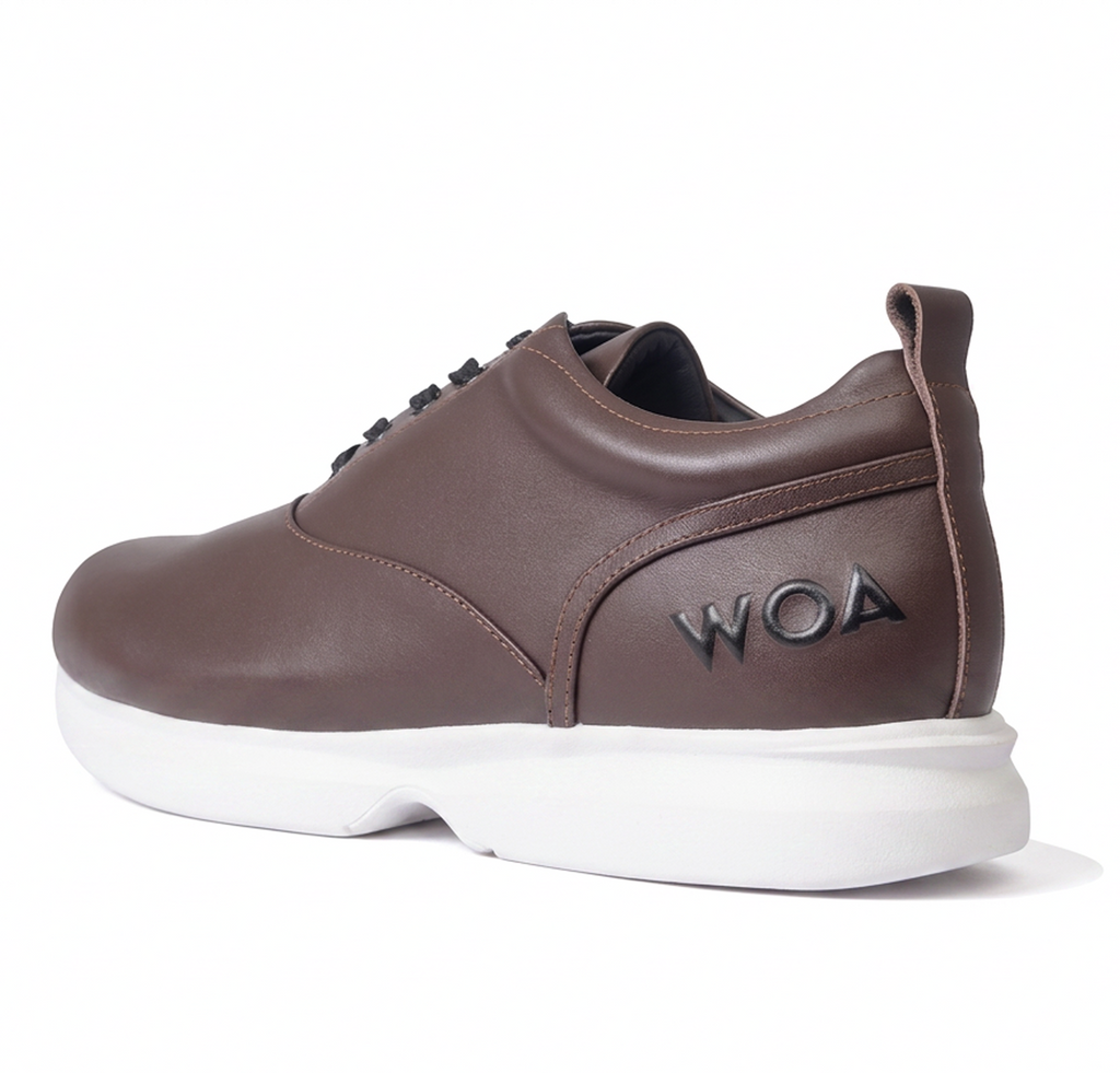 Brown & White WOA Dress Sneaker