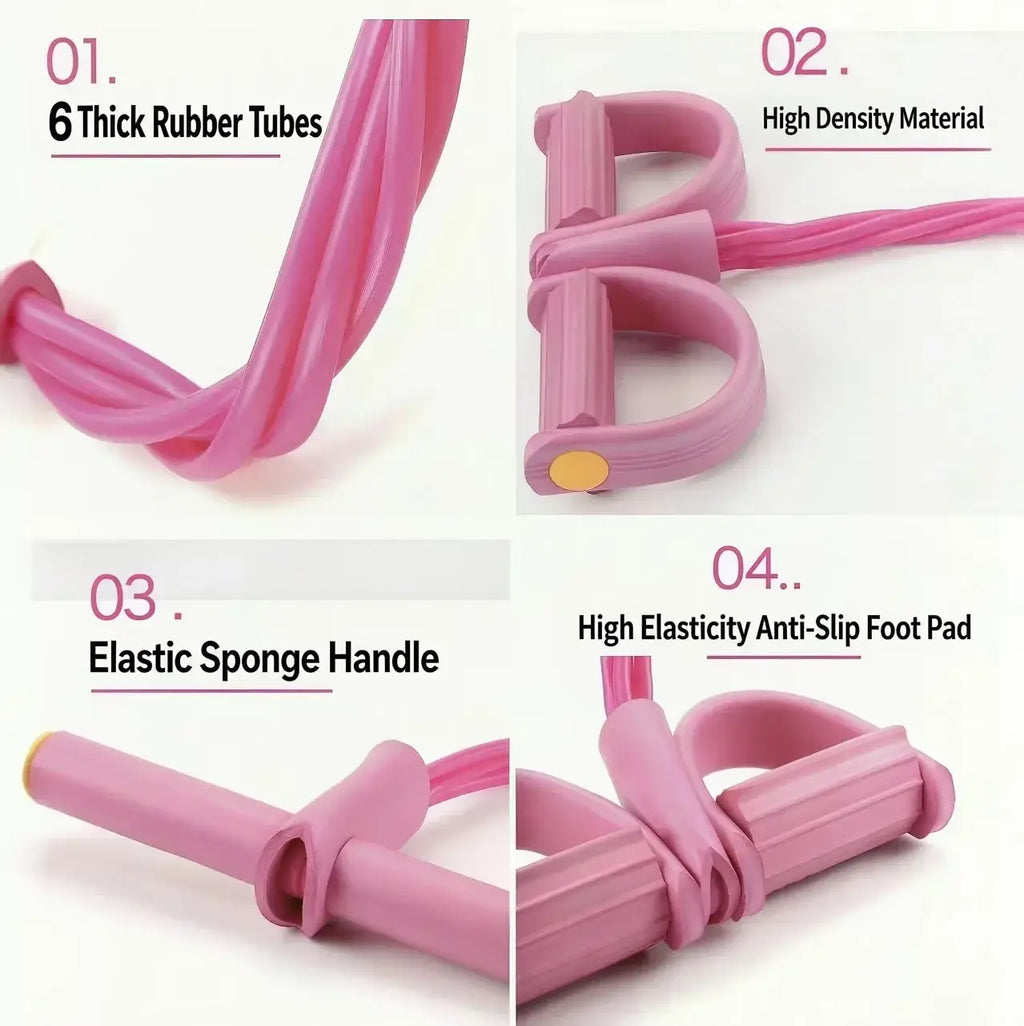 6-tube Pedal Resistance Band Fitness Equipment