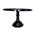 Black Melamine Pedestal Cake Stand – 11.5" Round Dessert Display Stand