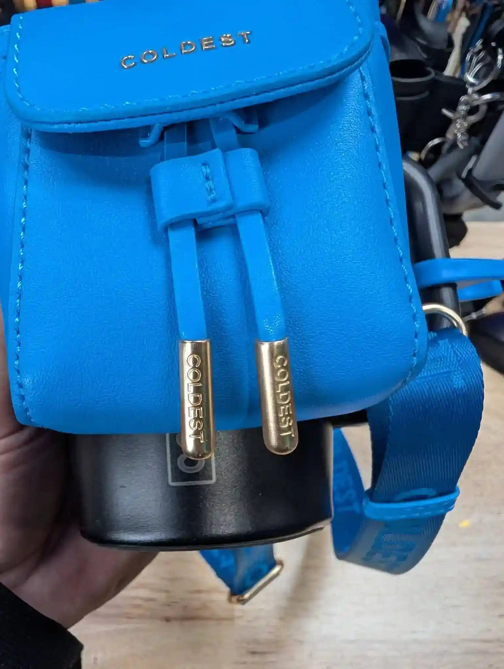 Mini Backpack & Squeeze Holder, Key Hanger, Mint Box - Water Bottle Backpack