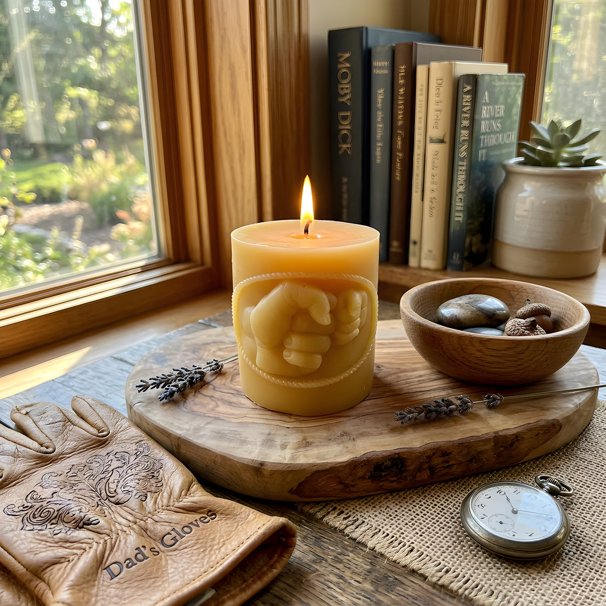 Best Dad in the World Beeswax Candle
