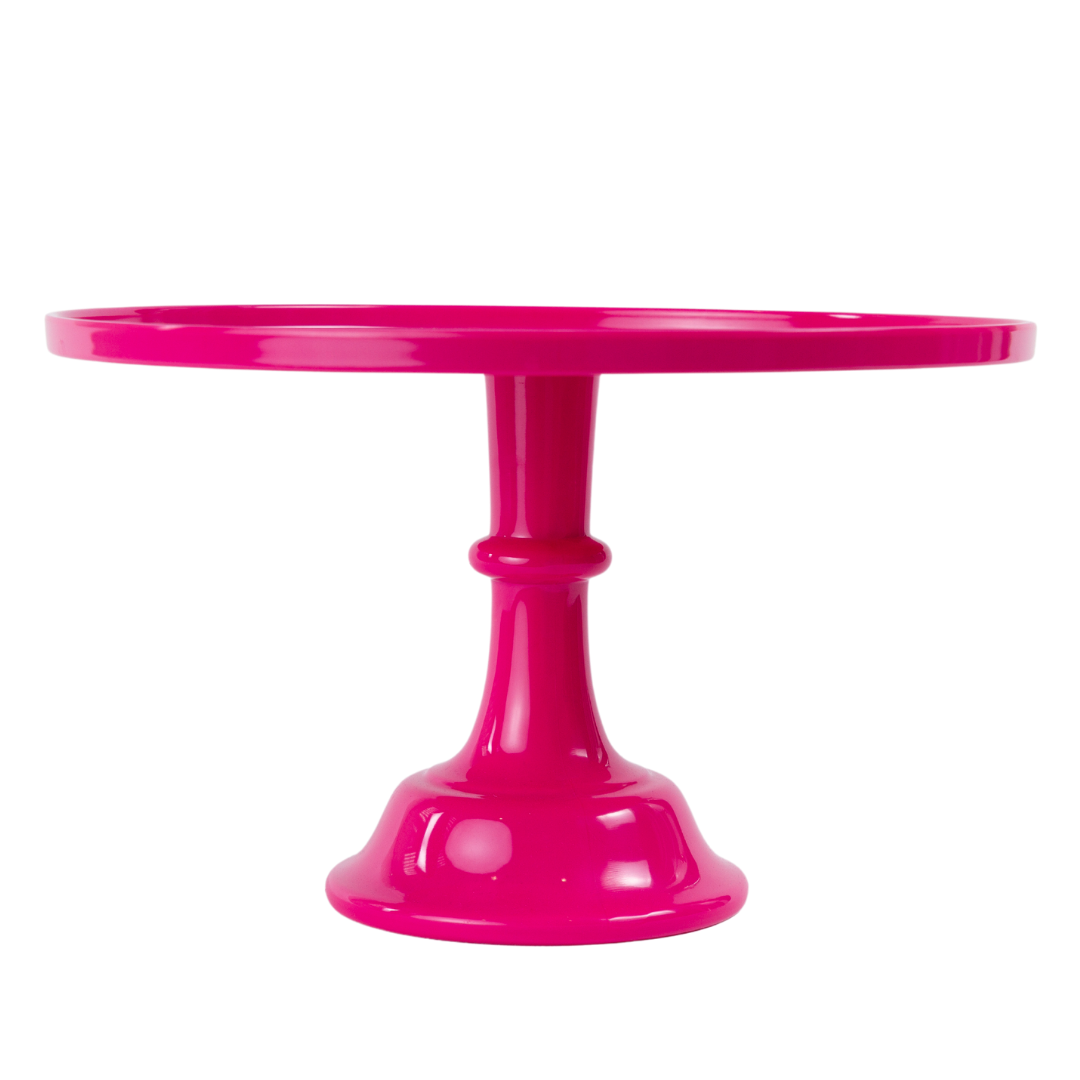 Bright Hot Pink Melamine Pedestal Cake Stand  | NEW