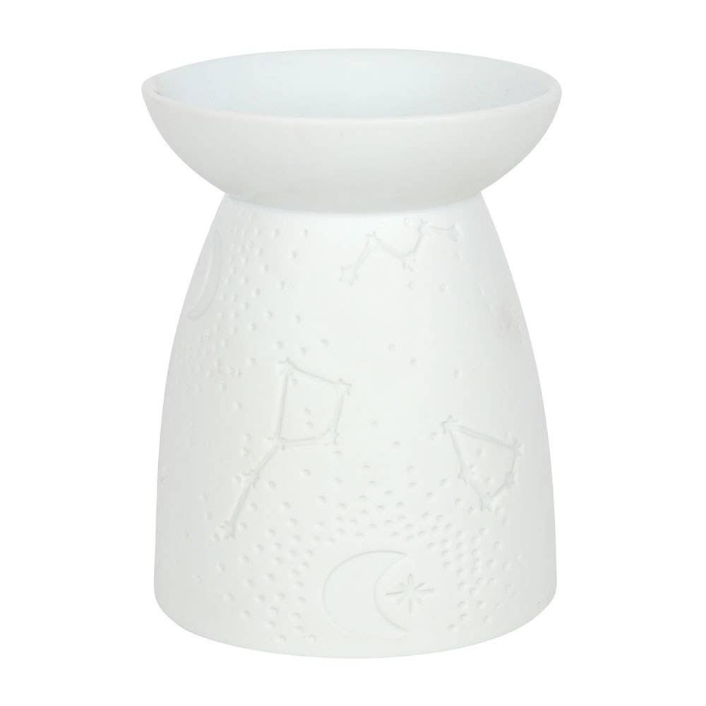 White Ceramic Constellation Tealight Wax Warmer