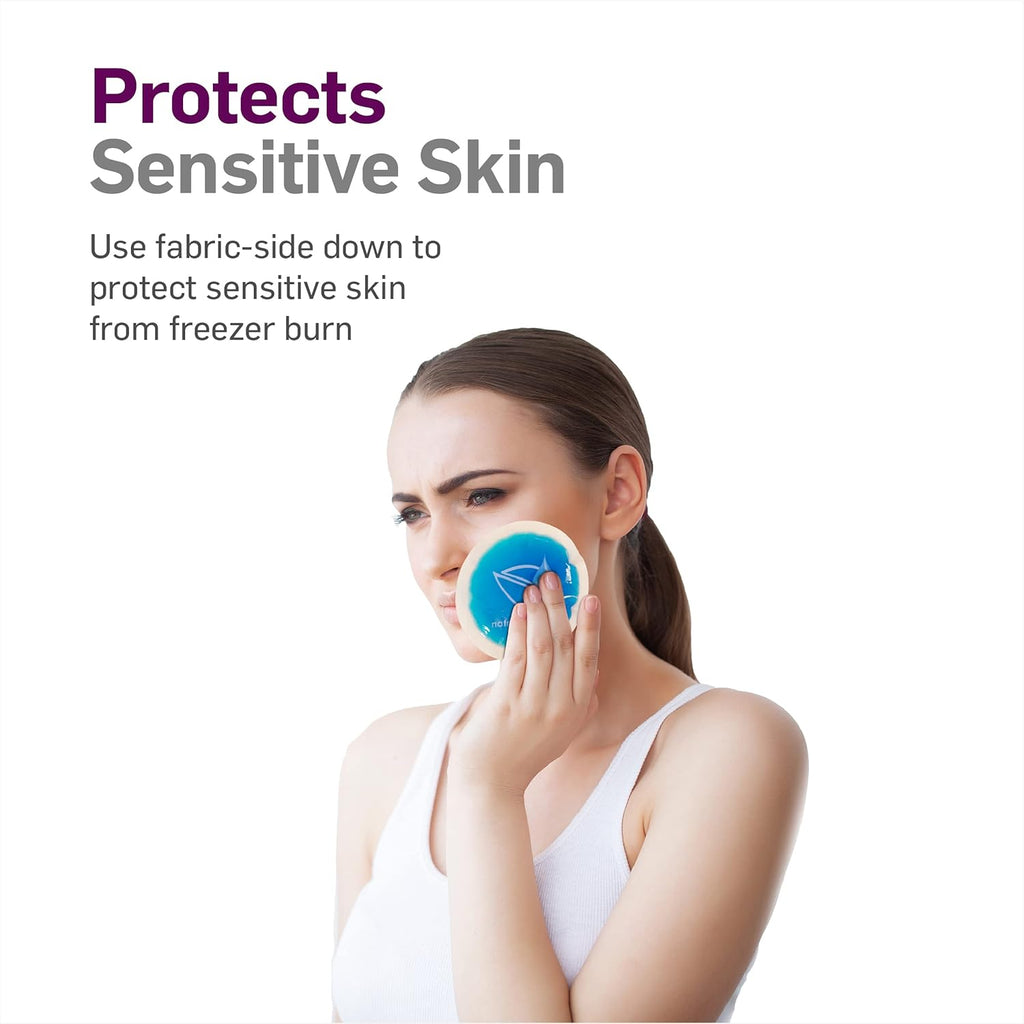 Small Gel Ice Cold Packs for Face – 4" Round, Reusable Cold Compress (5-Pack)
