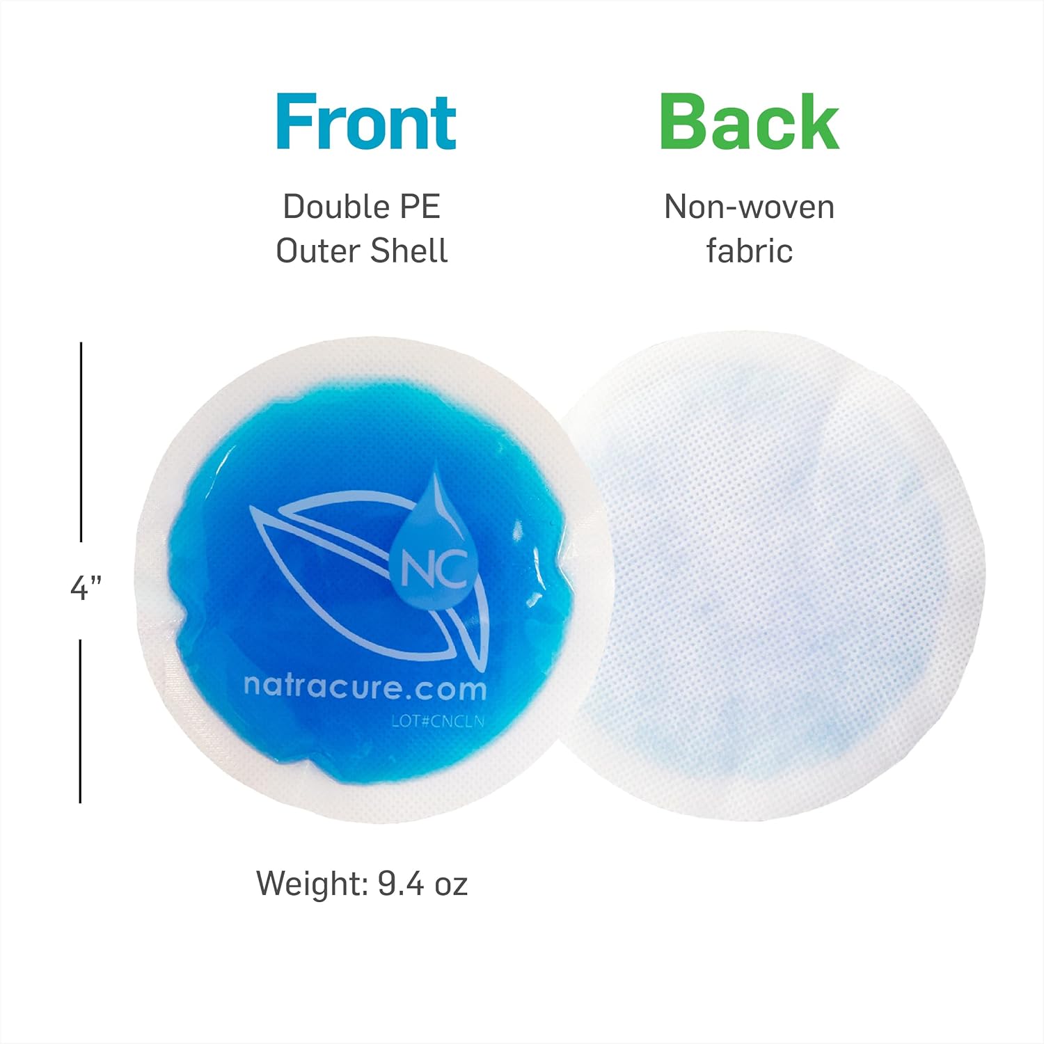 Small Gel Ice Cold Packs for Face – 4" Round, Reusable Cold Compress (5-Pack)