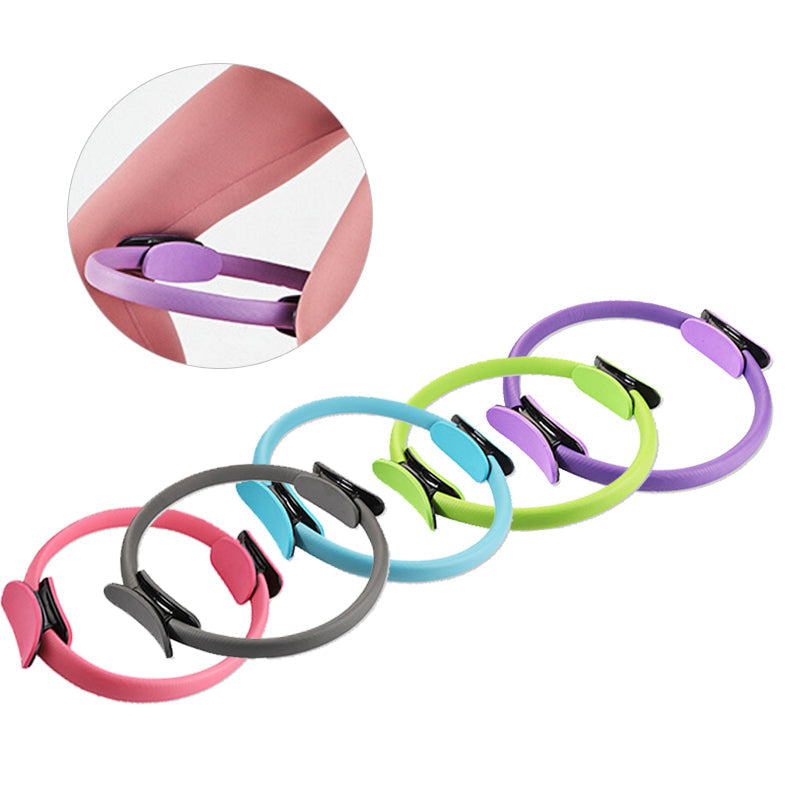 Yoga Fitness Pilates Rings - Women Girls Circle Magic Dual Exercise Home Gym Workout Sports Lose Weight Body Resistance