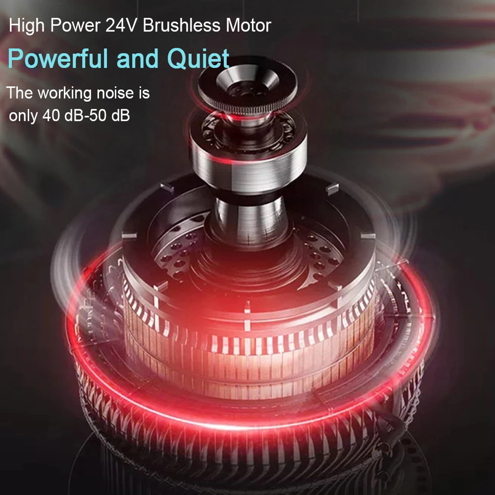 24V LCD Touch Adjustment Mini Massage Gun With LCD Display; 2 Gears; Deep Tissue Fascia