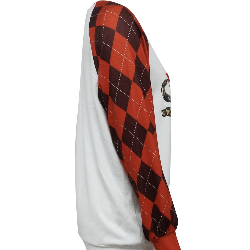 Women’s Hippopotamus Christmas Leopard-Plaid Shirt