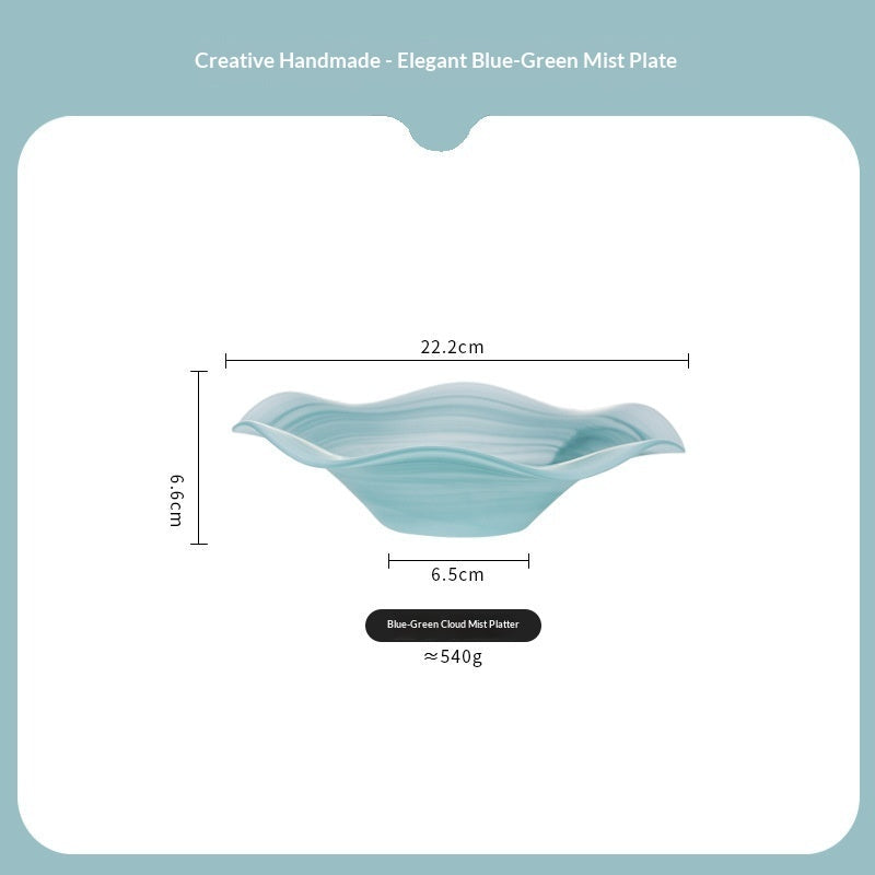 Glass Fruit Bowl Salad Plate