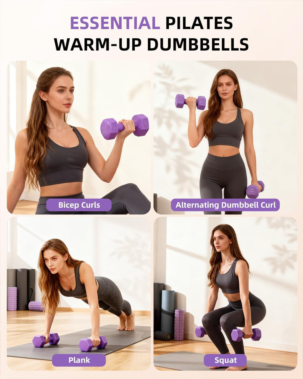 Pilates Ring Set – Studio-Grade 14" Ring, Ball, Dumbbells & Bands