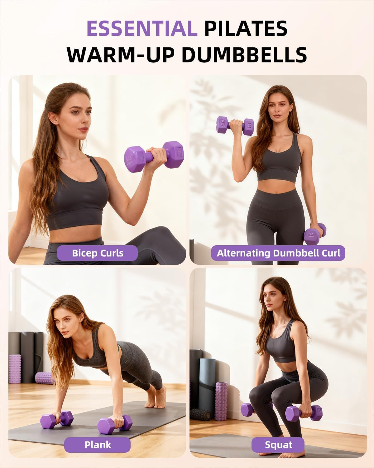 Pilates Ring Set – Studio-Grade 14" Ring, Ball, Dumbbells & Bands