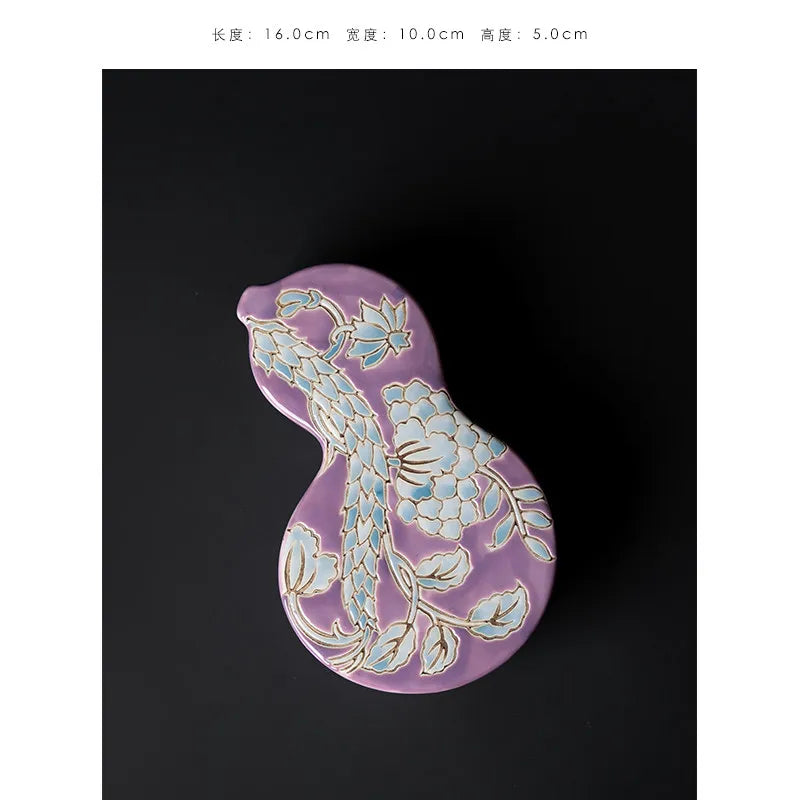 “Nirvana” Phoenix Relief Flat Vase