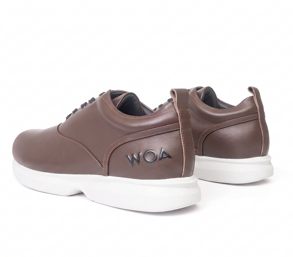 Brown & White WOA Dress Sneaker