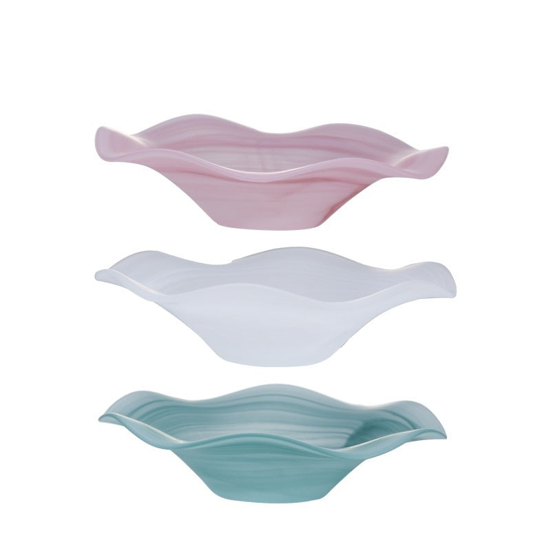 Glass Fruit Bowl Salad Plate