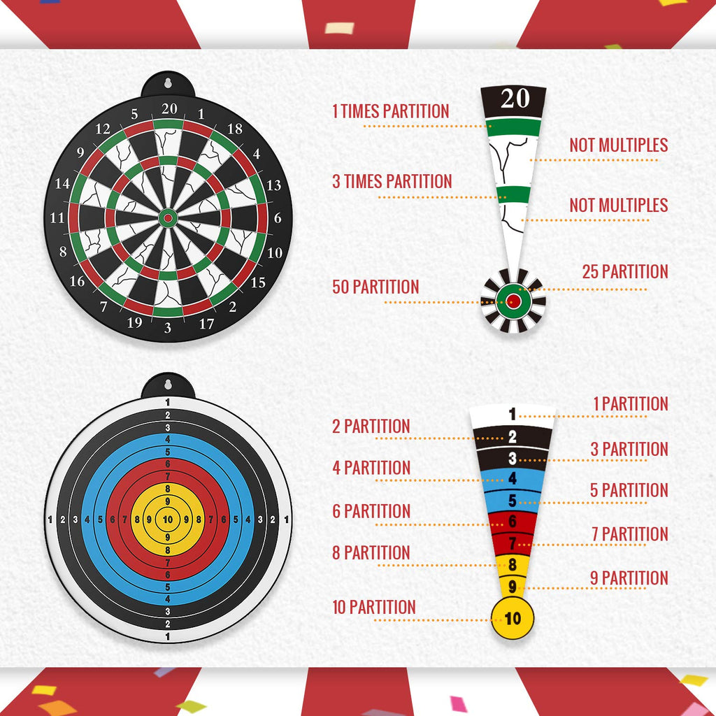 Magnetic Dart Board, 12pcs, Safe Indoor