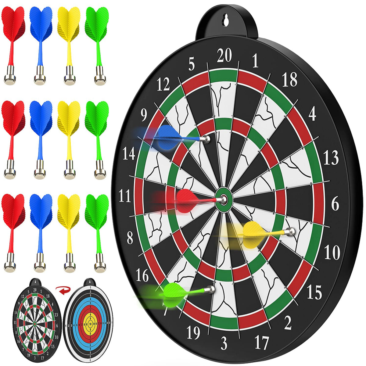 Magnetic Dart Board, 12pcs, Safe Indoor