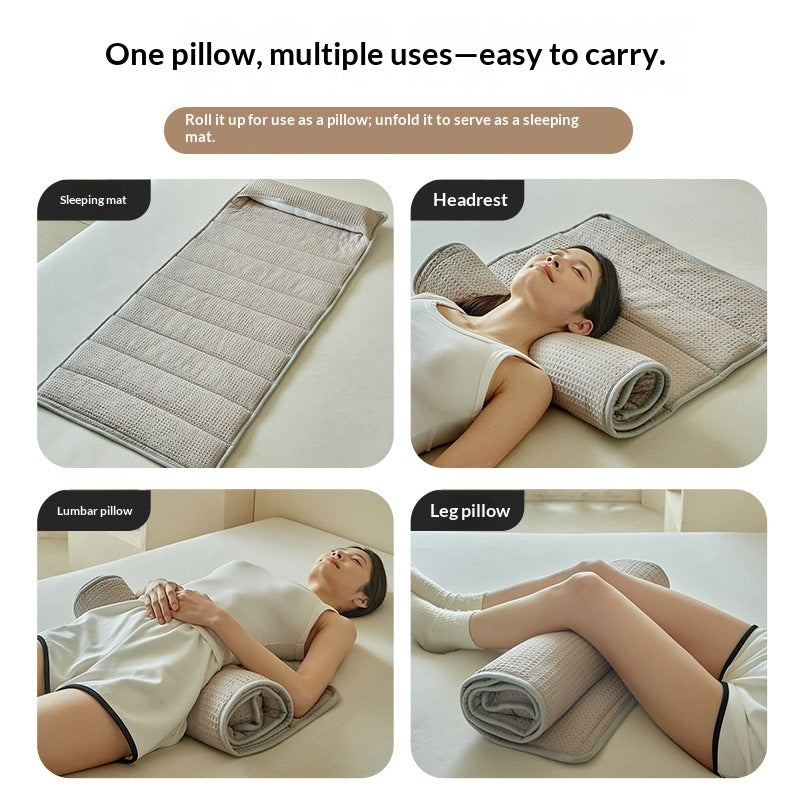 Adjustable-Height Towel Neck Pillow, 60 × 140 cm