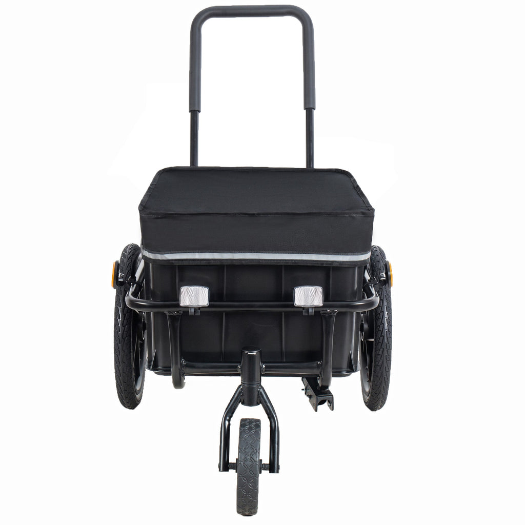 2-in-1 Bike Cargo Trailer Pushcart