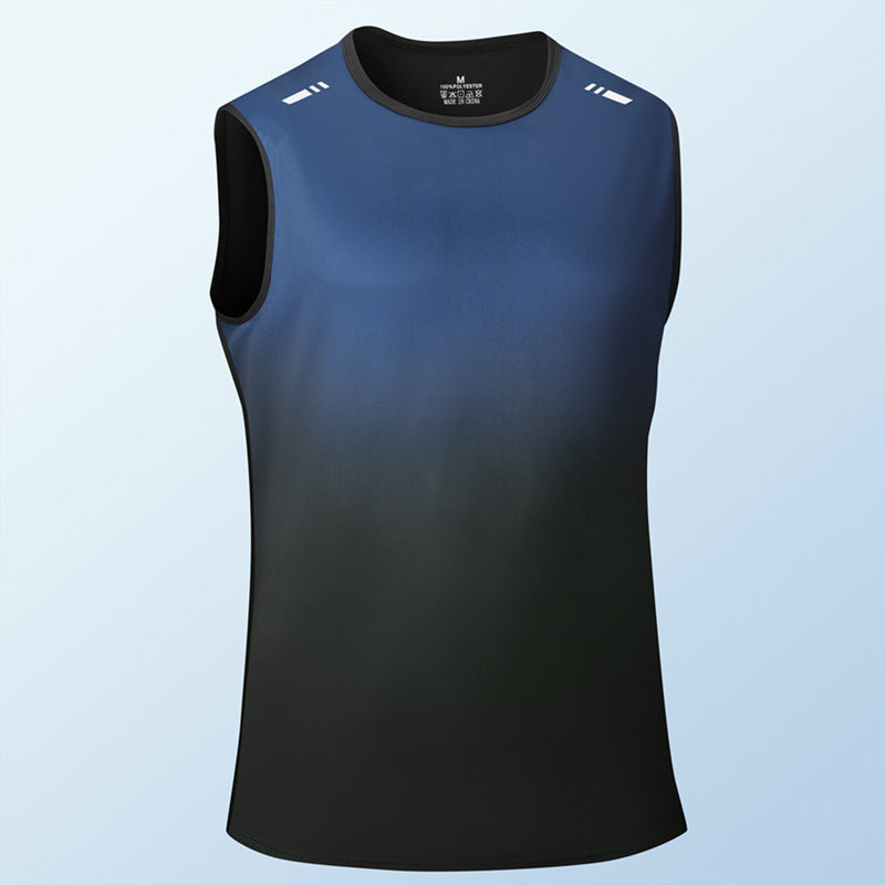 Mens Sleeveless T-shirt Ideal For Outdoor Running Fitness And Basketball