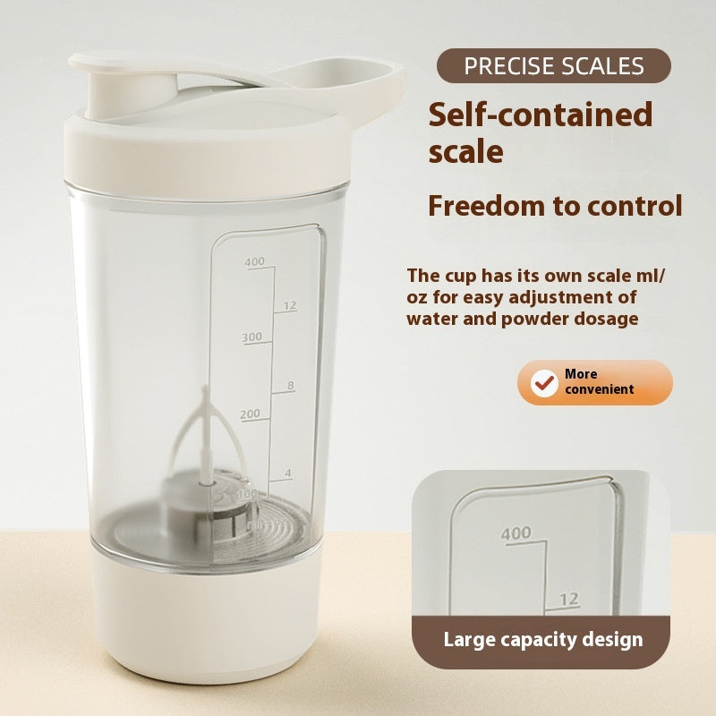 Electric Protein Powder Mixing Cup 400ML 14oz Automatic Shaker Mixer Shake Bottle Milk Coffee Blender Kettle Fro Gym 1200mAh