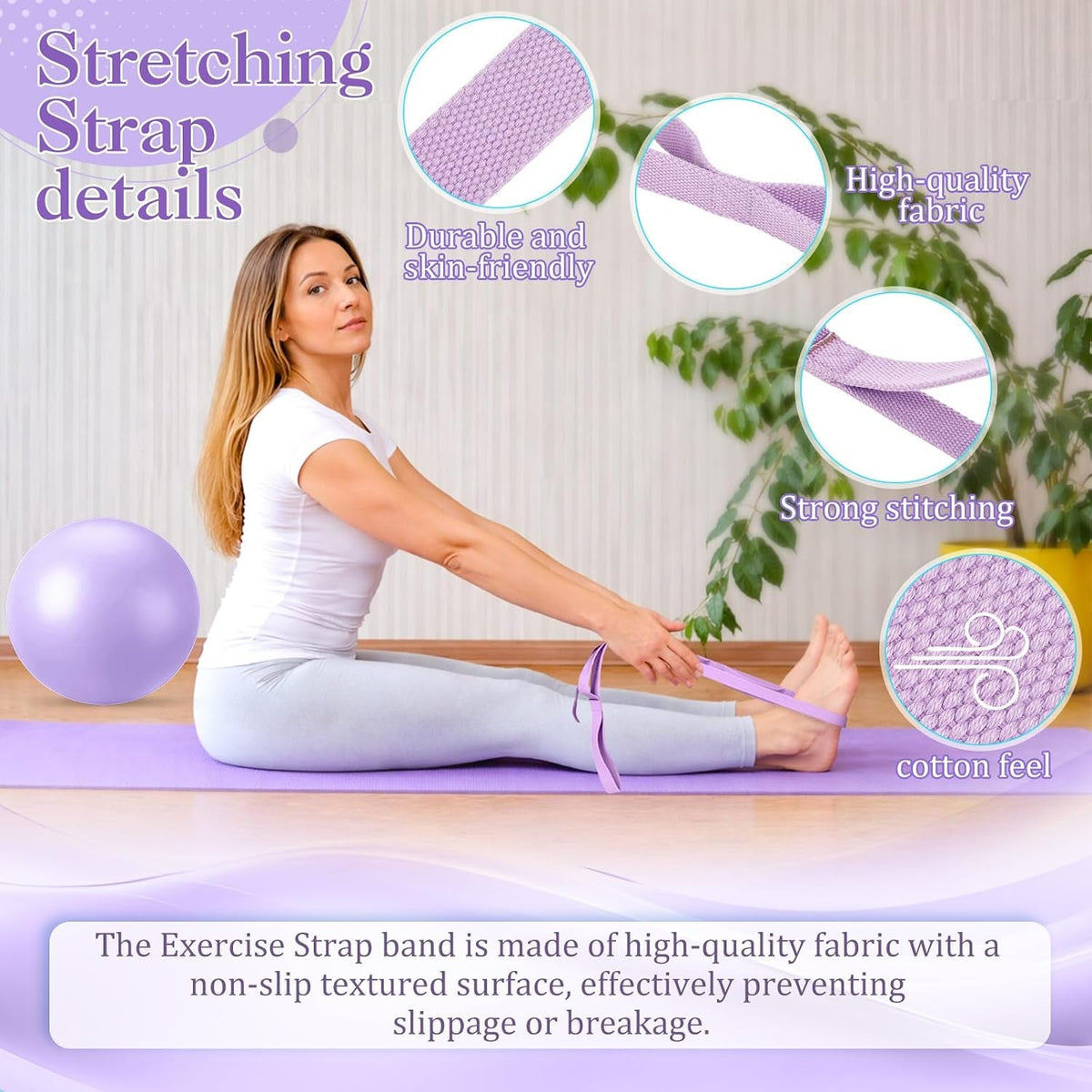6-in-1 Yoga Ball & Block Set – Strap, Pump & Pilates Kit