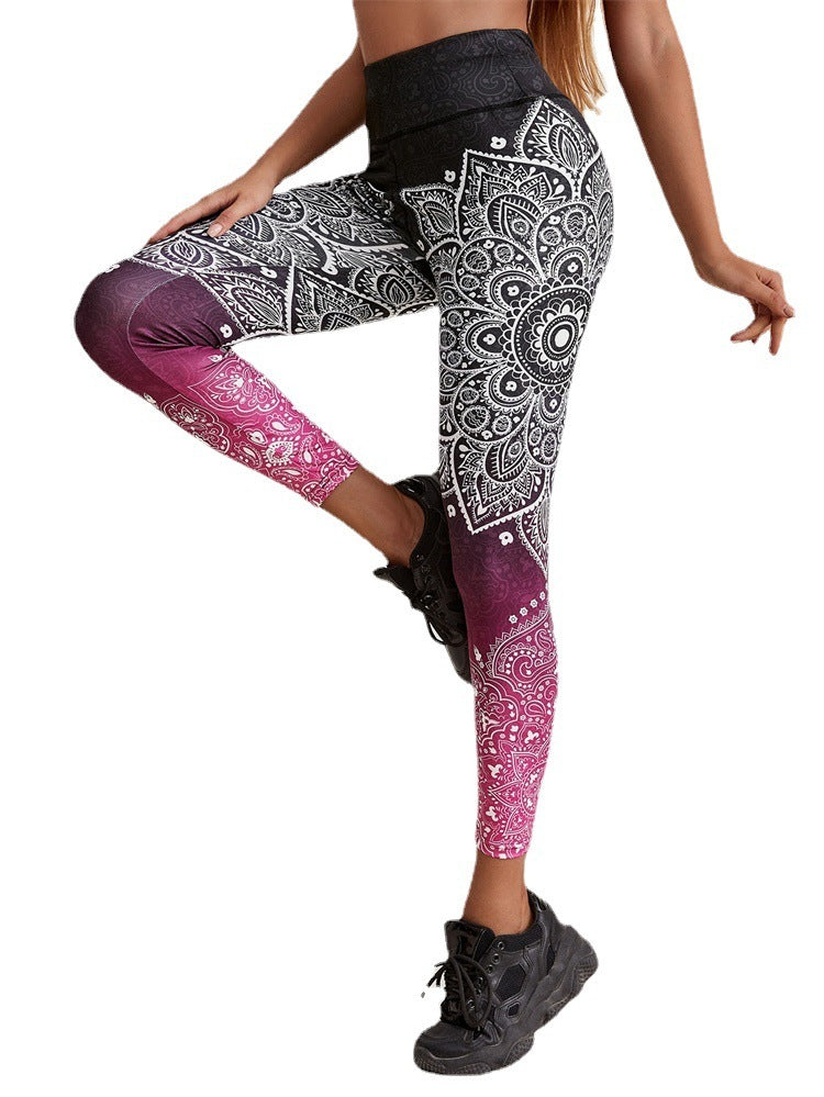 Plus Size High-Waist Compression Yoga Leggings with Pockets