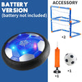 Indoor Hover Soccer Toy Gift Set, LED Air Football with Goal Nets, Family Sports Game for Boys Girls