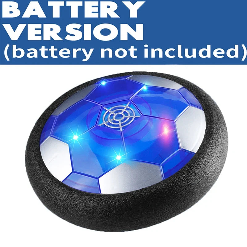 Indoor Hover Soccer Toy Gift Set, LED Air Football with Goal Nets, Family Sports Game for Boys Girls