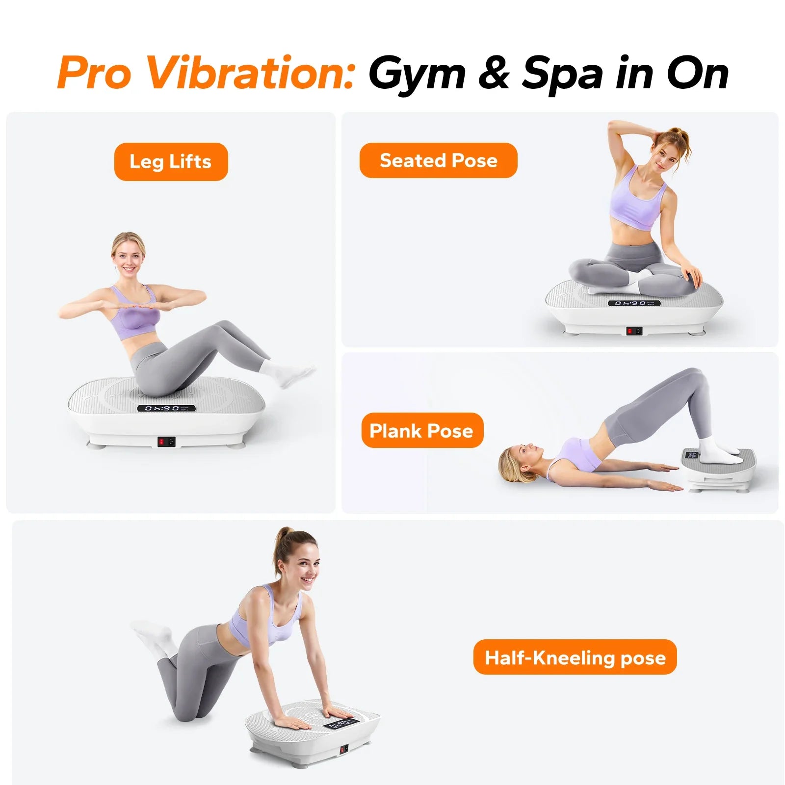 MERACH Vibration Plate CV30 Exercise Machine Whole Body Workout Power Vibrate Fitness Platform Vibration Weight Loss&Shaping