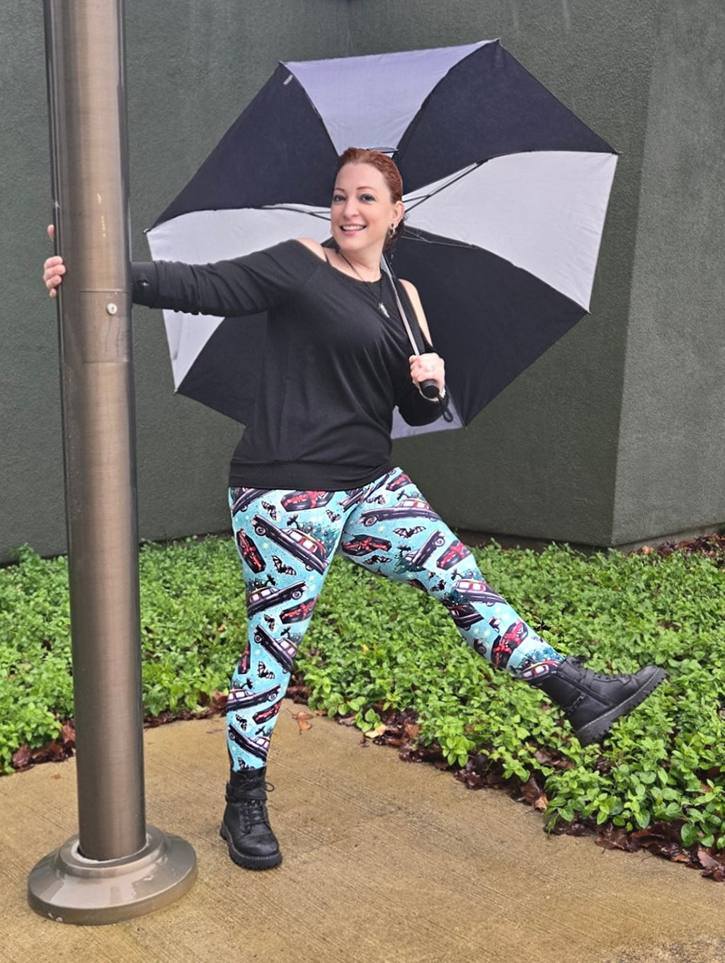Christmas Ride (Semi-Exclusive) - Goth Creepmas High-quality Handcrafted Vibrant Leggings