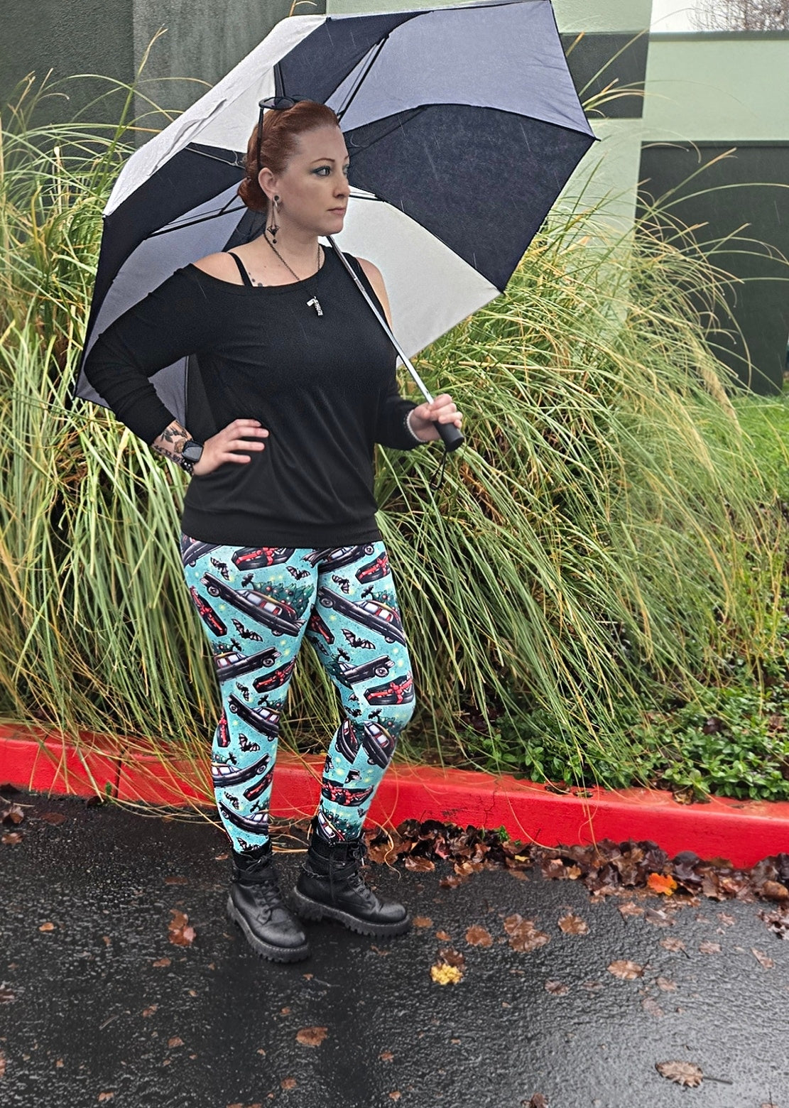 Christmas Ride (Semi-Exclusive) - Goth Creepmas High-quality Handcrafted Vibrant Leggings