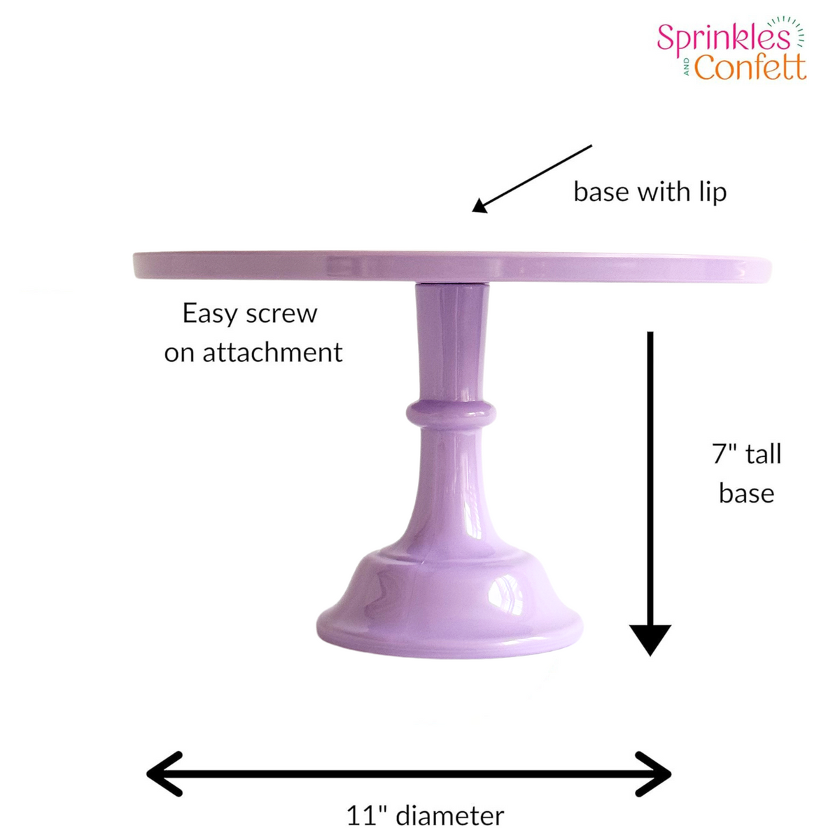 Light Purple Melamine Pedestal Cake Stand