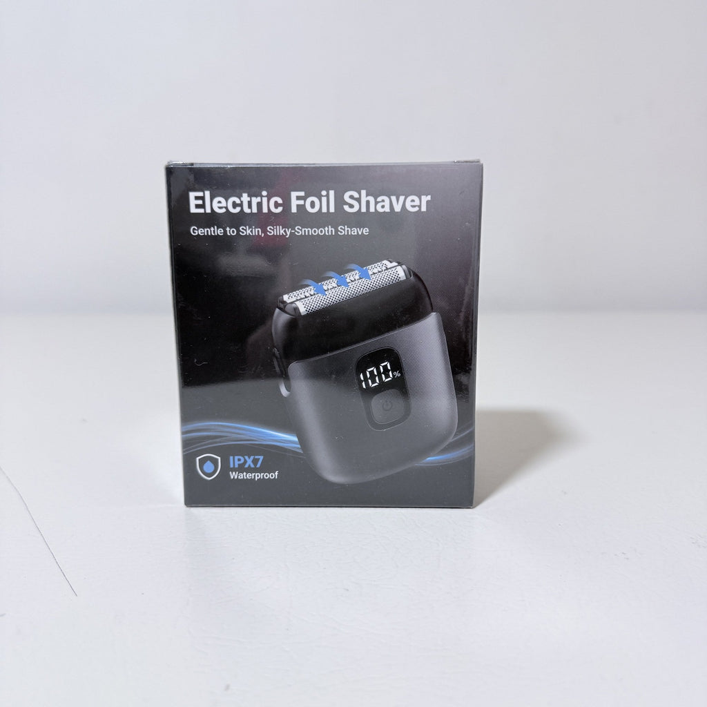Electric Shaver Rechargeable IPX7 Waterproof LED Display Travel Lock Gray