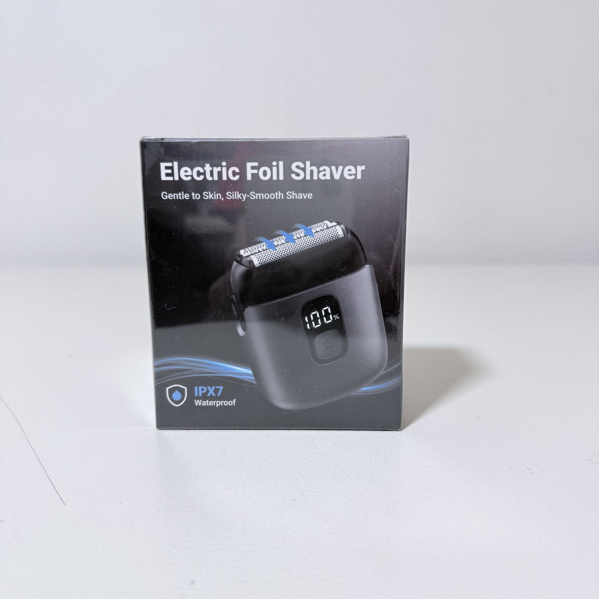 Electric Shaver Rechargeable IPX7 Waterproof LED Display Travel Lock Gray