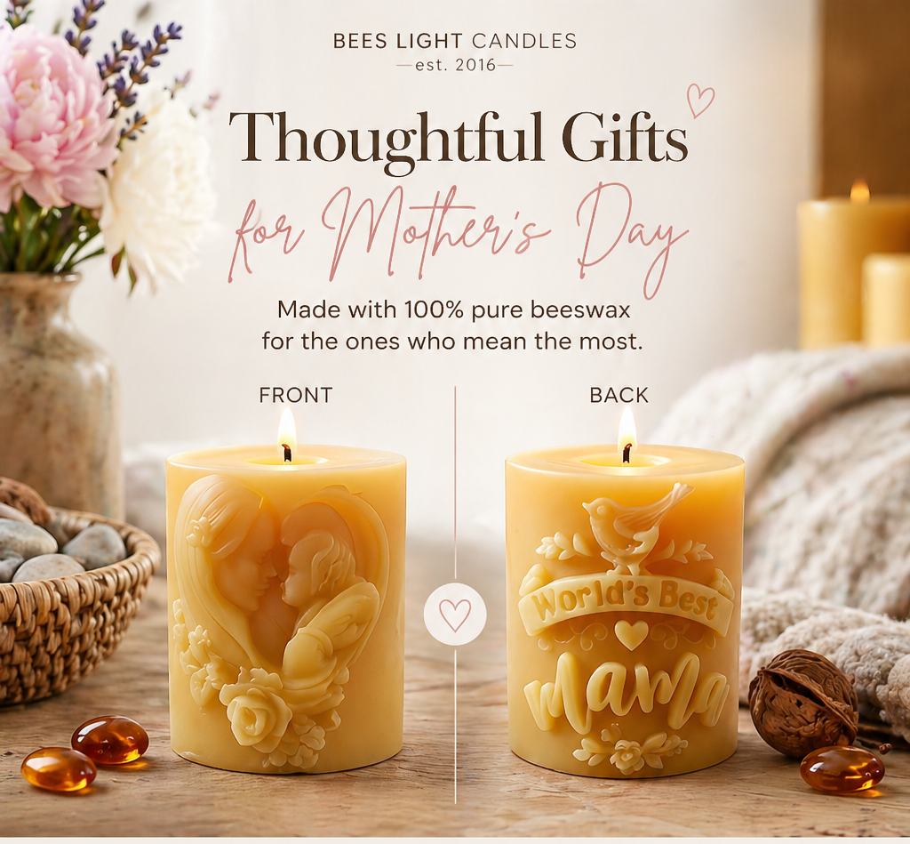 Worlds Best Mama Beeswax Candle