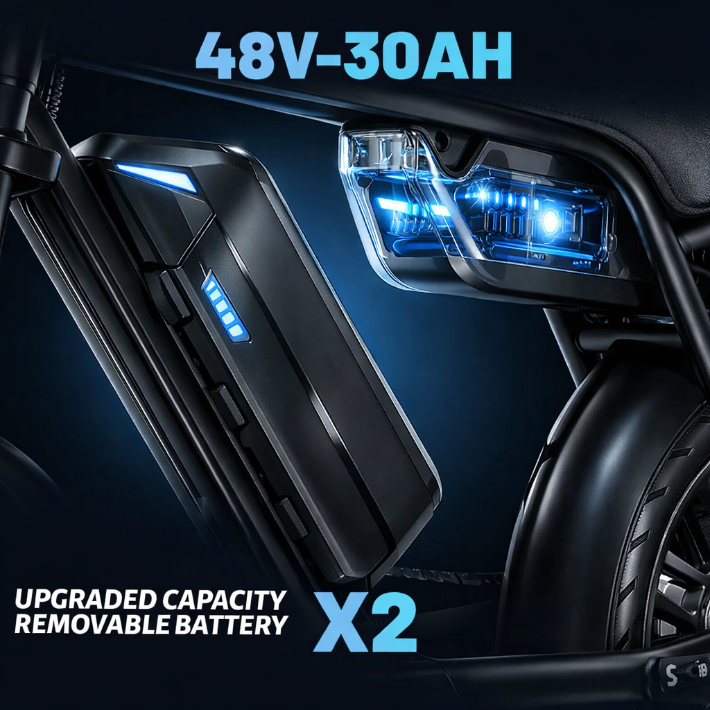 V8 MAX Dual-Battery (750W) Electric Bike