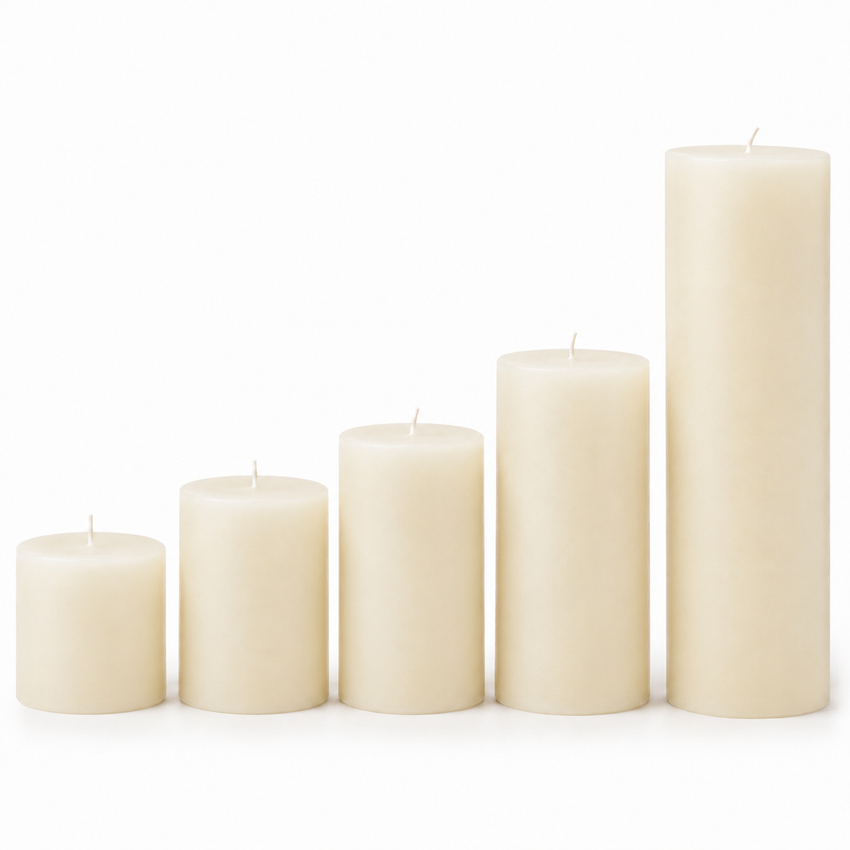 3 Inch White Beeswax Pillar Candles