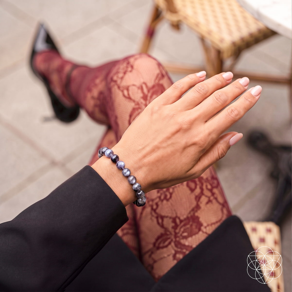 The Empath’s Cord Cutter – Black Moonstone Bracelet