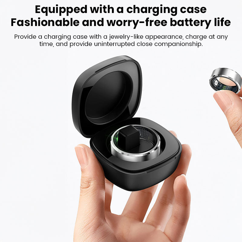 Smart Ring for Men & Women. Tracks Heart Rate, Blood Oxygen, Sleep. 5ATM Waterproof Fitness Tracker