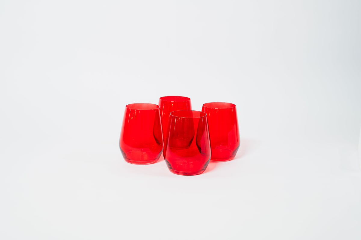 Cherry Red - Colored Wine Glass