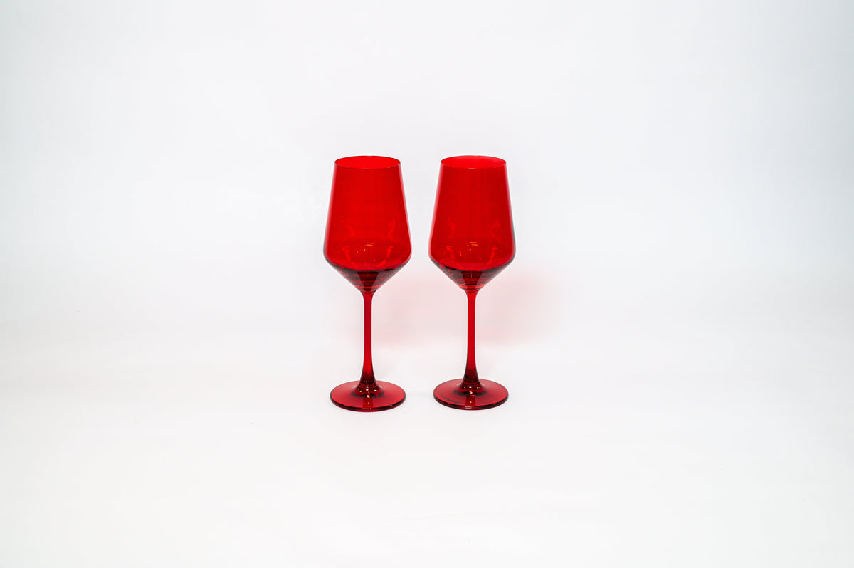 Cherry Red - Colored Wine Glass