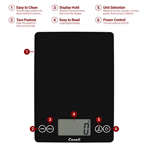 Escali Glass Scale (Arti Glass Scale, Black)